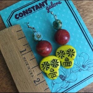 Jewelry - Dia de Los Muertos Sugar Skull Earrings Halloween Jewelry - Dia de Los Muertos Sugar Skull Earrings Halloween